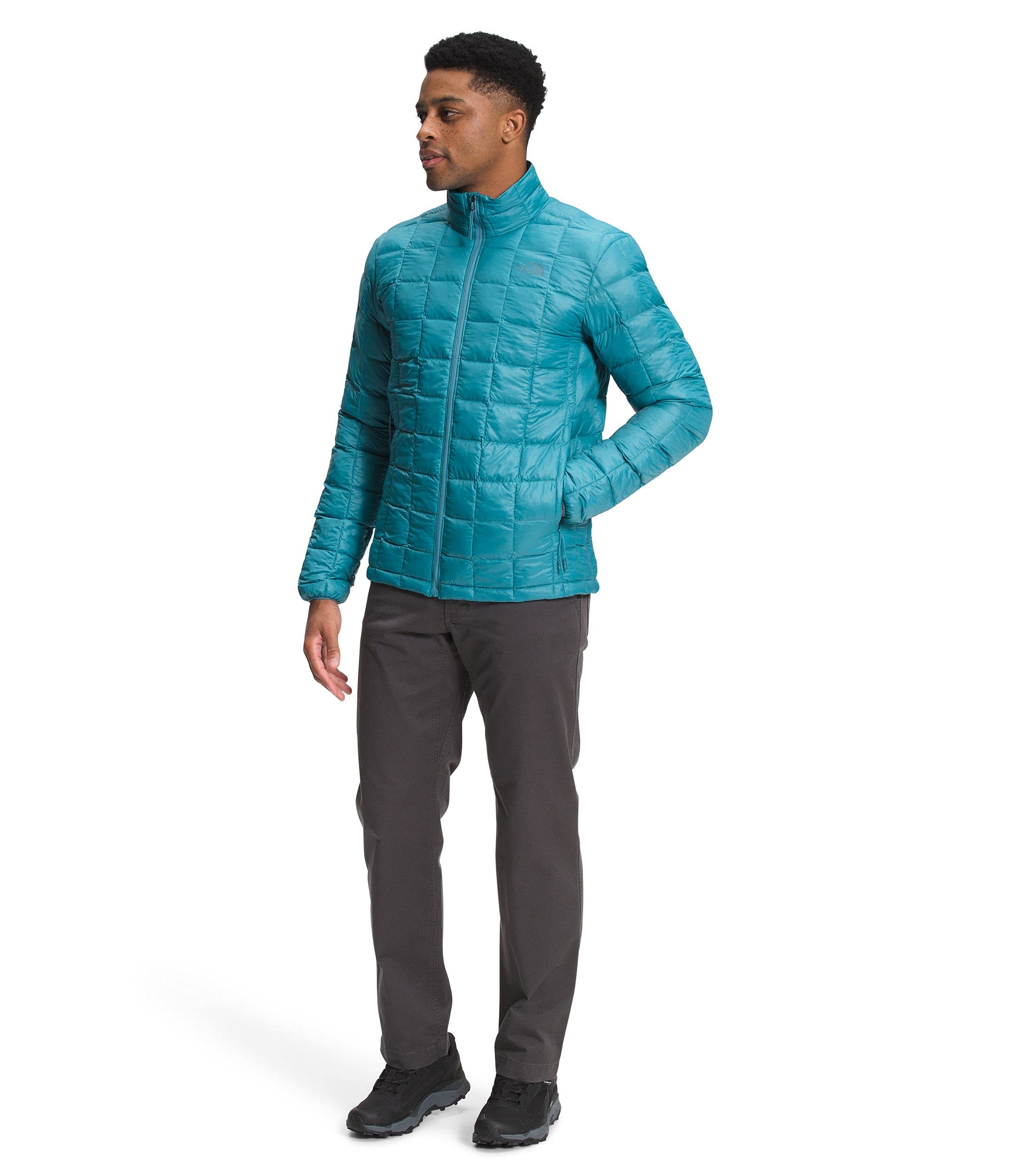 THE NORTH FACE ThermoBall Eco Jacket for Men - Waterproof Lightweight Insulated Winter Jacket, Storm Blue, Size X-Large - Perfect for Hiking, Camping & Outdoor Adventures