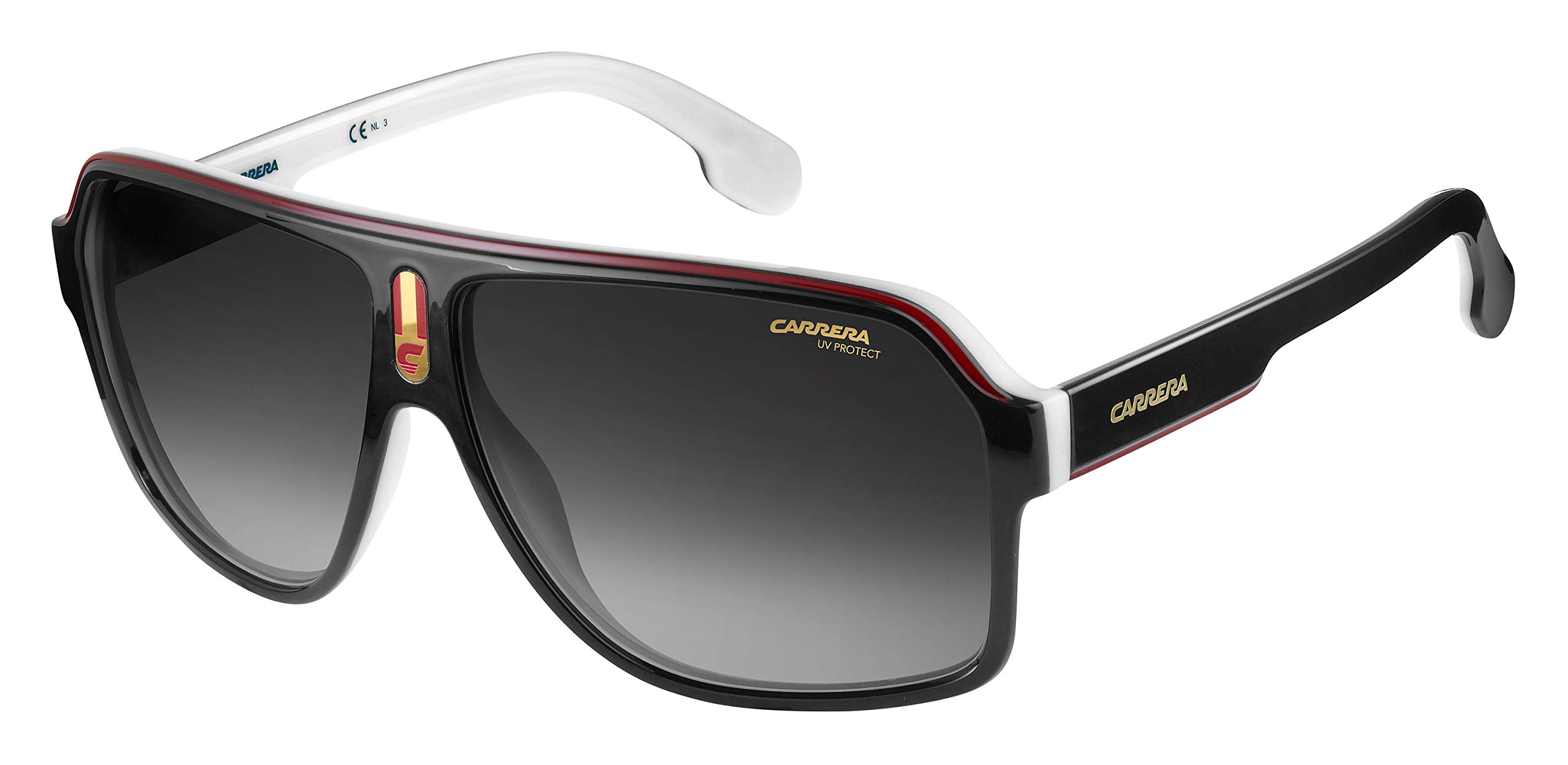 Carrera CA1001/S Unisex Plastic Aviator Sunglasses with iWear Eyewear Kit - Stylish UV Protection for Men & Women | Perfect for Driving, Beach & Outdoor Activities