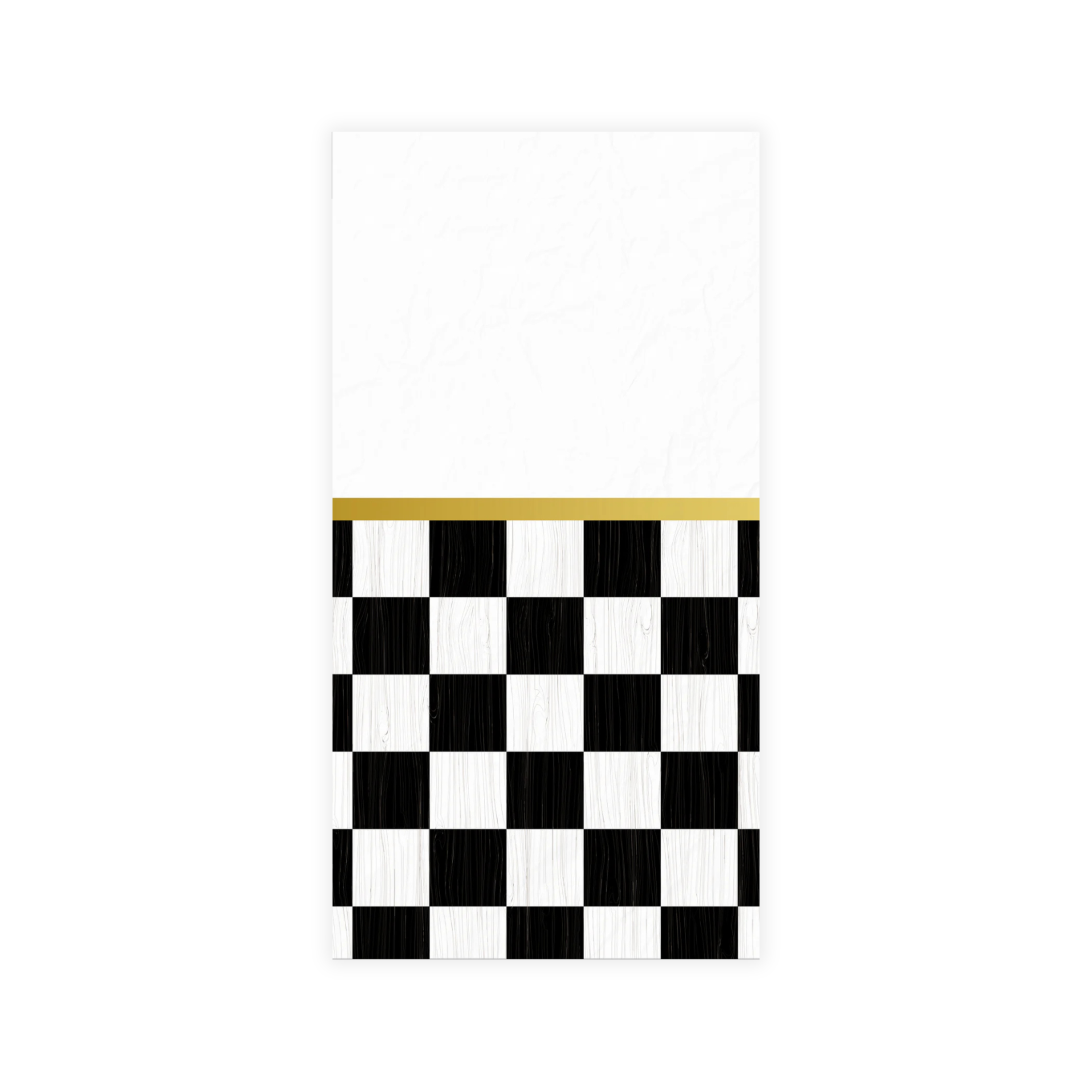 Premium Disposable Linen-Like Paper Guest Towels - 16 Pack Black Checkered Pattern - Perfect for Weddings, Parties & Upscale Events