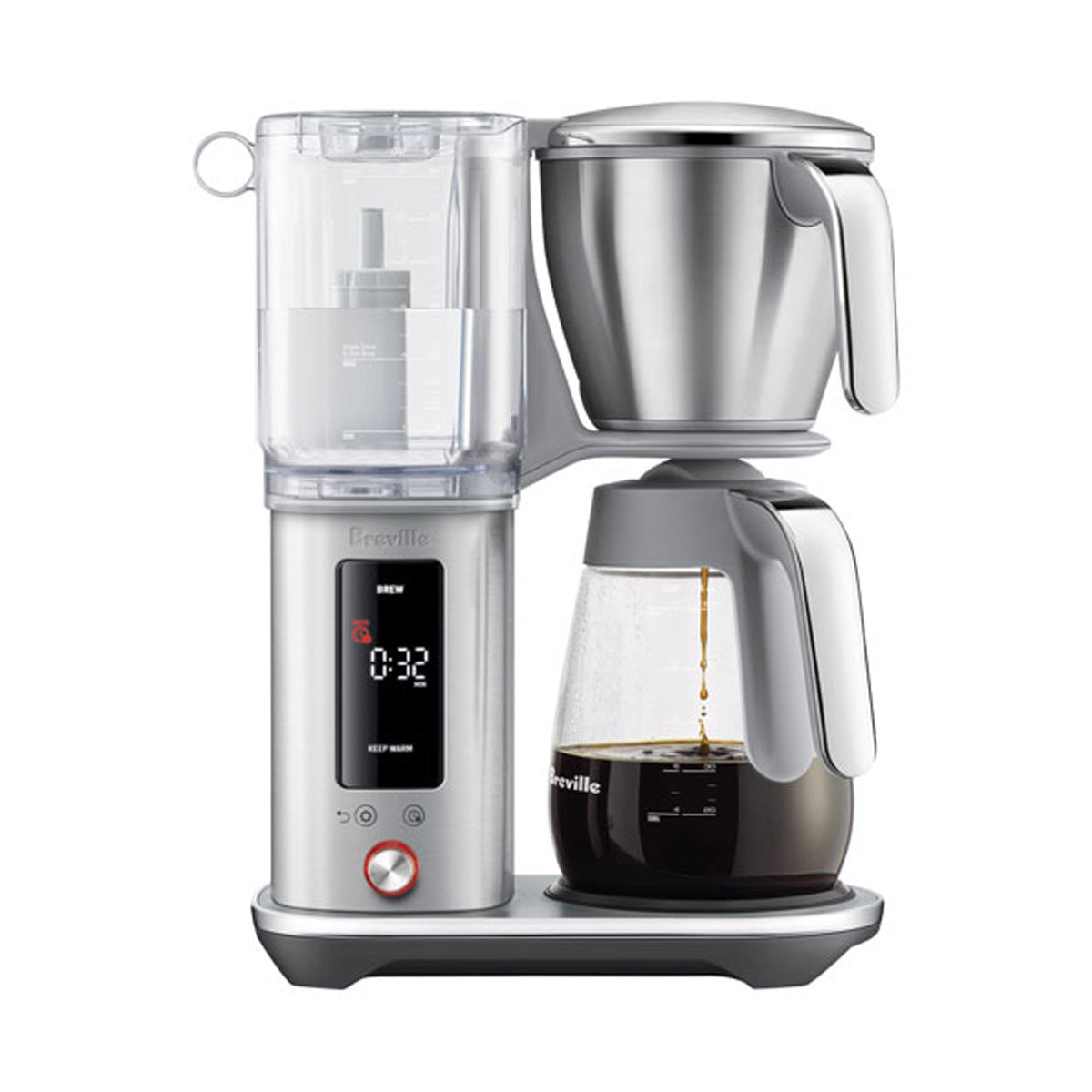 Breville Luxe Precision Brewer with Glass Carafe - 12 Cup Programmable Coffee Maker (BDC415BSS) | Perfect for Home, Office & Entertaining