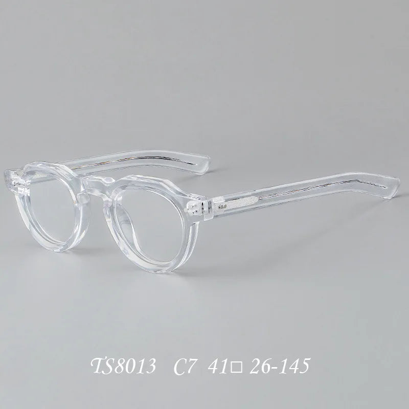 Bclear Women's Full Rim Flat Top Round Thick Acetate Eyeglasses Frame 918013 - Stylish & Durable Eyewear for Work, Reading, and Everyday Fashion