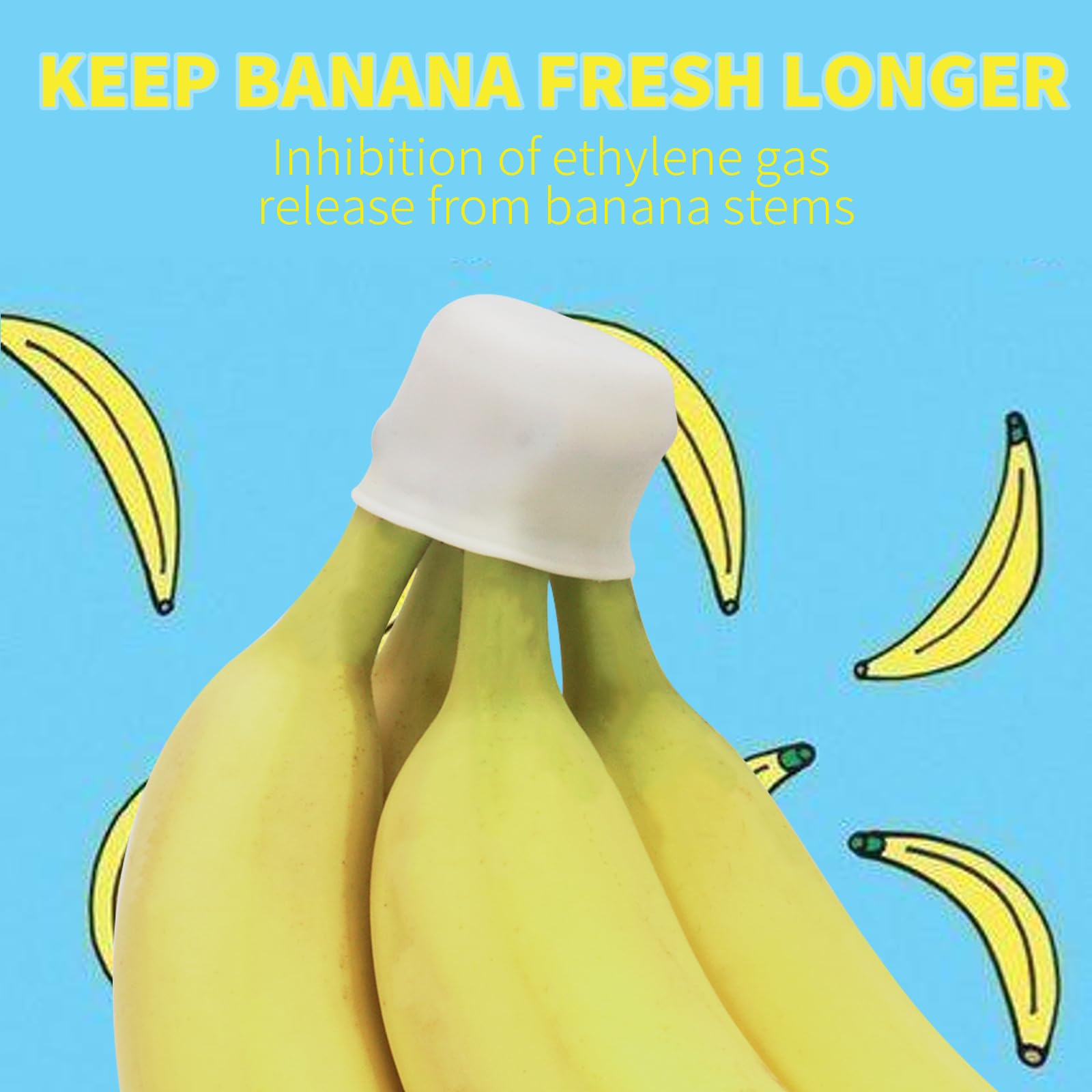 Banana Hat - Keep Bananas Fresh | Food Dispensers & Banana Preserver Cap | Prevent Browning for Lunch Box, Kitchen Storage & Healthy Snacks