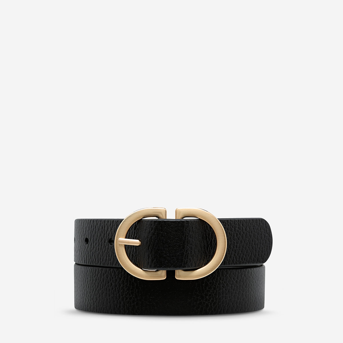 Reverse Buckle Belt for Men & Women - Stylish Black & Gold Adjustable Waist Belt | Perfect for Casual Wear, Office Outfits & Special Occasions