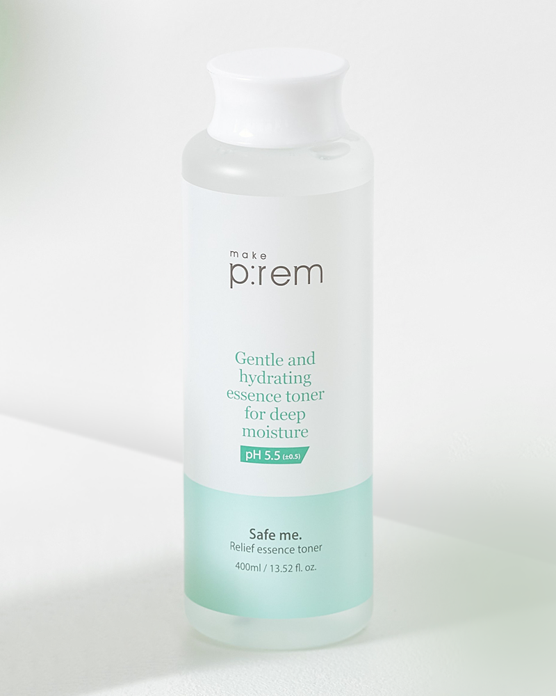 make p:rem Safe Me Relief Essence Toner - Soothing Hydrating Facial Toner for Sensitive Skin | Korean Skincare for Dryness & Redness Relief | Perfect for Post-Cleansing & Before Serums