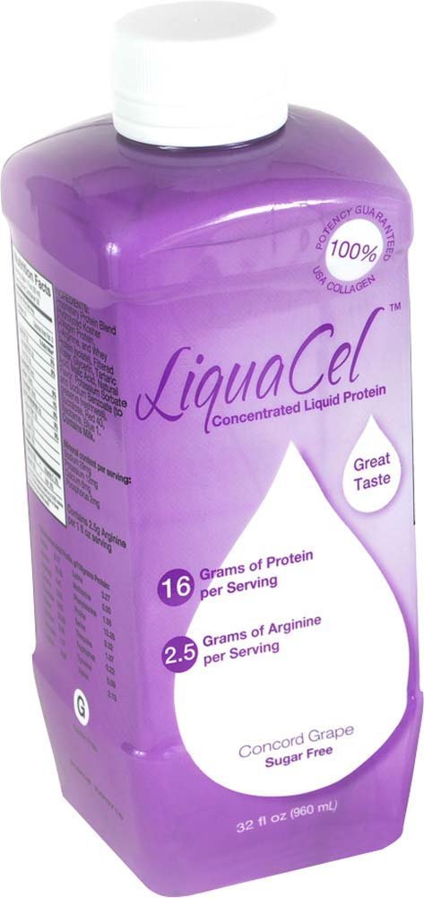 LiquaCel Liquid Protein Supplement - Grape Flavor (6 Pack, 32oz Bottles) for Muscle Recovery & Energy Boost - Ideal for Athletes, Fitness Enthusiasts & Active Lifestyles