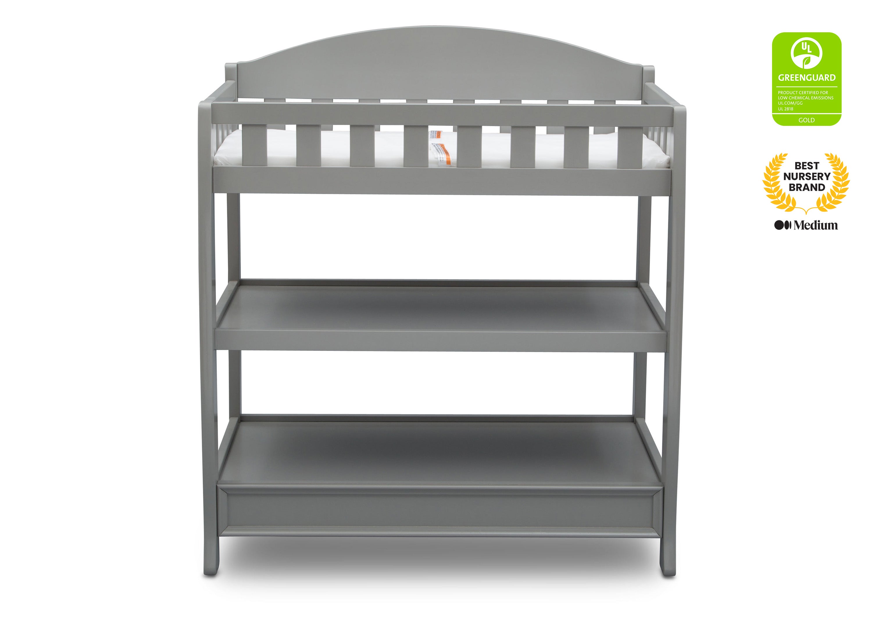 Wilmington Baby Changing Table with Soft Pad - Perfect for Nursery, Bedroom & Diaper Changing Station - Safe & Sturdy for Newborns & Toddlers
