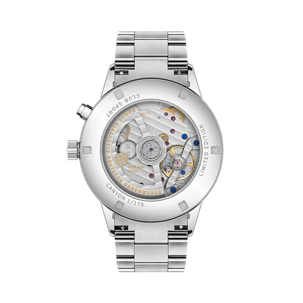 NOMOS Club Sport Neomatik Worldtimer Limited Edition 40mm Watch - Canyon Dial with Stainless Steel Bracelet | Luxury Travel & Business Timepiece