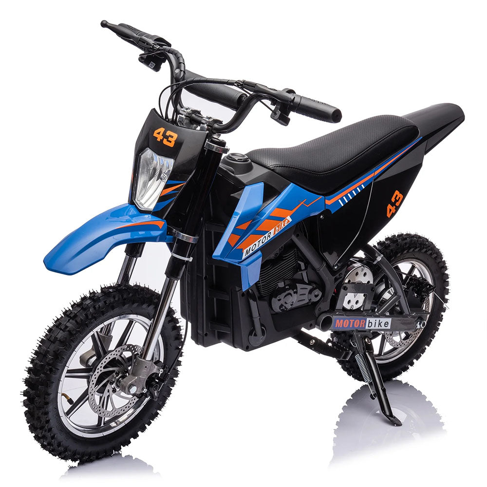 GARVEE 36V Kids Electric Dirt Bike - 350W Motor, 15.5MPH Speed, LED Lights, Max Load 175lbs (Blue) | Perfect for Off-Road Adventure, Backyard Riding & Outdoor Fun for Boys & Girls Ages 6-12