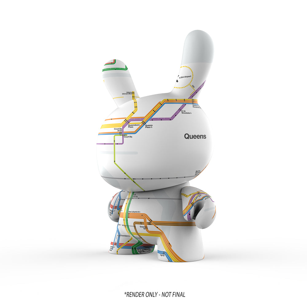 Kidrobot MTA New York City Subway Map Dunny 8