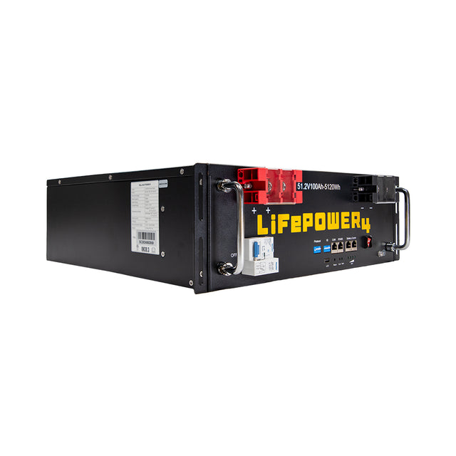 EG4 LifePower4 [V2] 48V 100AH Lithium Battery | 5.12kWh Server Rack Battery | UL Listed | Best for Solar Energy Storage, Home Backup Power & Off-Grid Applications