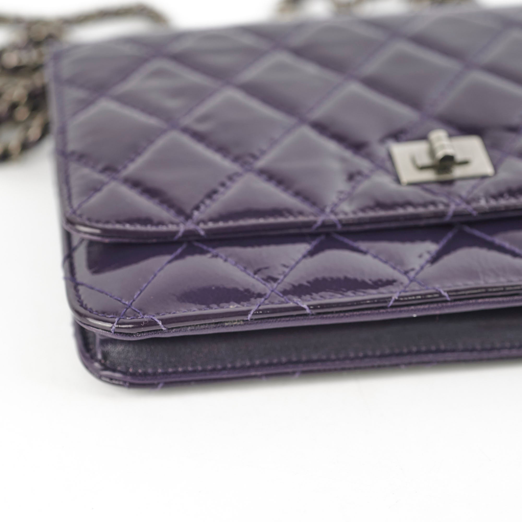 Chanel Reissue Patent Leather Wallet On Chain WOC in Purple - Luxury Crossbody Bag for Women, Perfect for Evening Events & Date Nights
