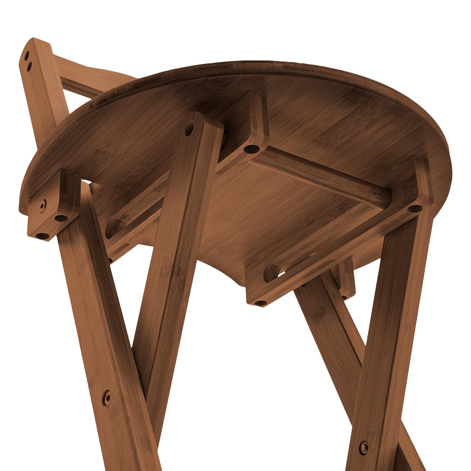 Foldable Bamboo Bar Stools with Backrest - Portable Tall Stools for Kitchen Island, Breakfast Bar, Outdoor Camping & Patio - Space-Saving Home & Garden Furniture