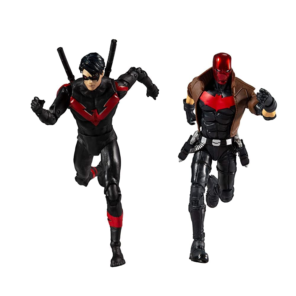 McFarlane Toys DC Multiverse Red Hood & Nightwing 7-Inch Action Figure 2-Pack | Collectible DC Comics Superhero Figures for Display & Play | Perfect for Fans, Collectors & Gift Giving