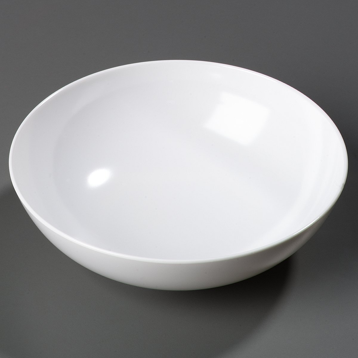 Epicure 40oz White Melamine Salad Serving Bowl - Durable Plastic Bowl for Home & Restaurant Use - Pack of 12 - Perfect for Buffets, Catering & Family Gatherings