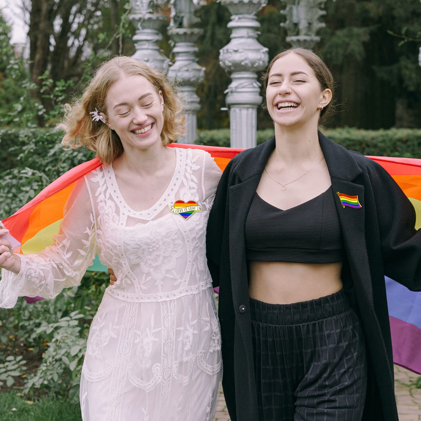 24 Pcs Gay Pride Flag Enamel Pins 