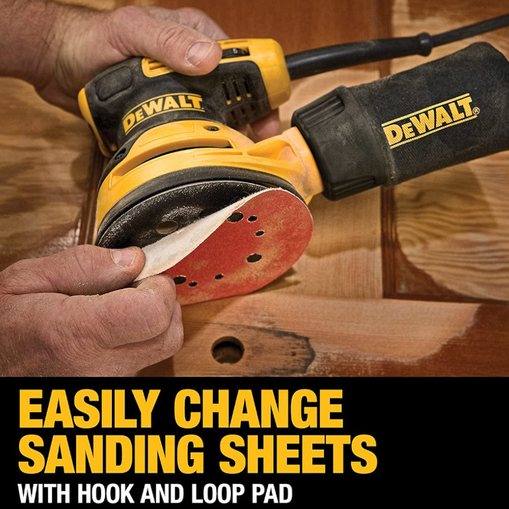DEWALT DWE6423 5-Inch Variable Speed Random Orbit Sander - Certified Refurbished with Warranty | Perfect for Woodworking, Sanding & Finishing Projects