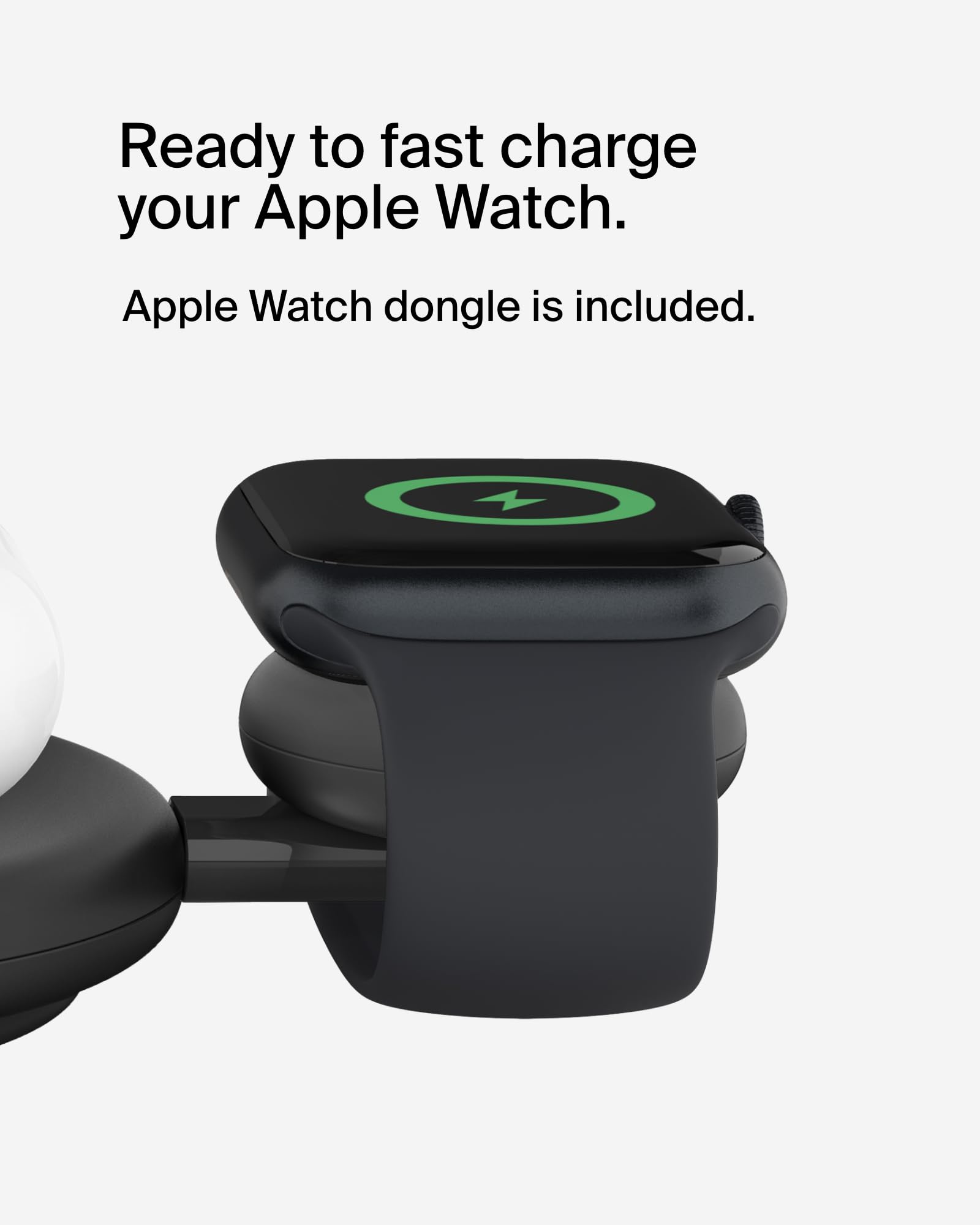 Belkin 3-in-1 MagSafe-Compatible Wireless Charging Pad with Qi2 15W Fast Charging - iPhone Charger Station for iPhone 16/15/14 Series, AirPods & Apple Watch - Perfect for Home, Office & Travel - Black