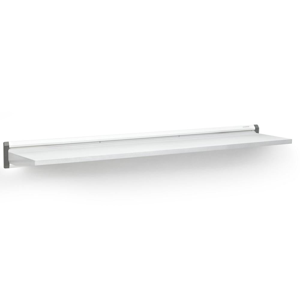 48 Solid Shelf Hammered White Wall Mounted Organizer - Perfect for Bathroom, Kitchen, and Bedroom Storage