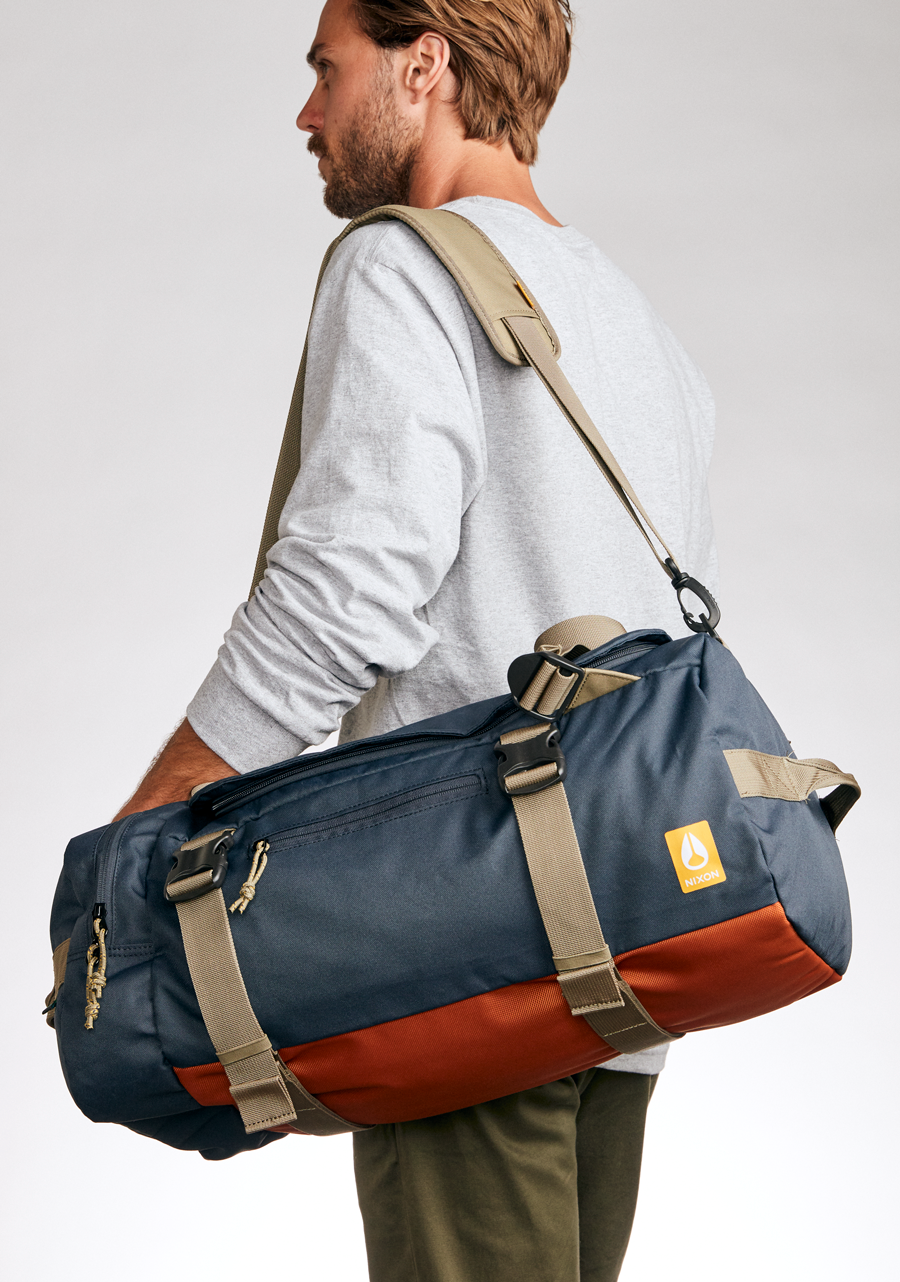 Escape 45L Duffle Bag - Waterproof Travel Duffel with Shoulder Strap for Gym, Camping & Weekend Trips (Navy/Multi)