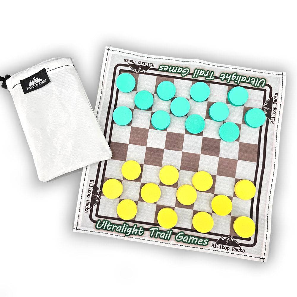 Ultralight Checkers Set - Portable Travel Board Game for Kids & Adults - Perfect for Camping, Picnics & Family Game Nights
