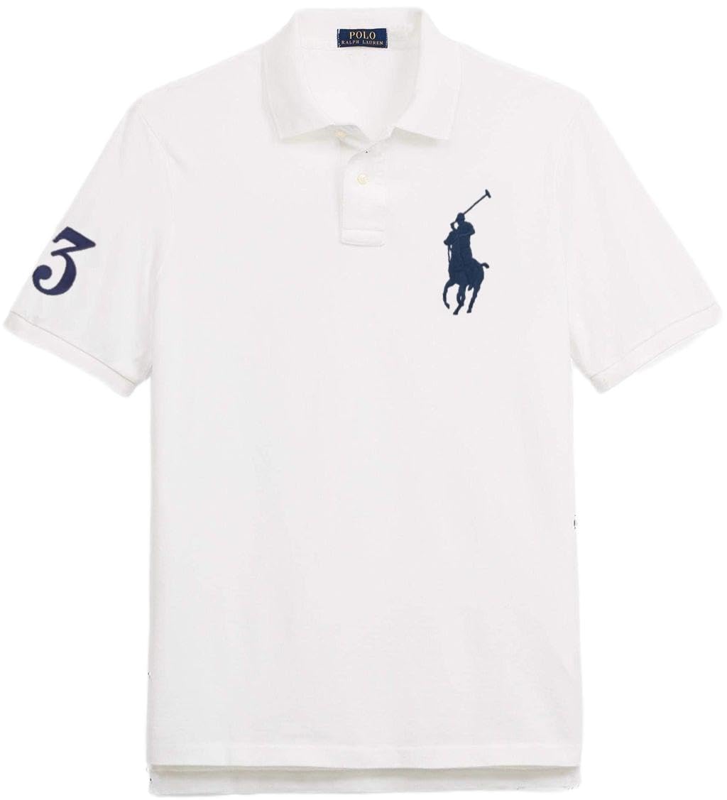 POLO RALPH LAUREN Men's Big Pony Classic Fit Mesh Polo Shirt - Breathable Cotton Golf & Casual Wear for Summer