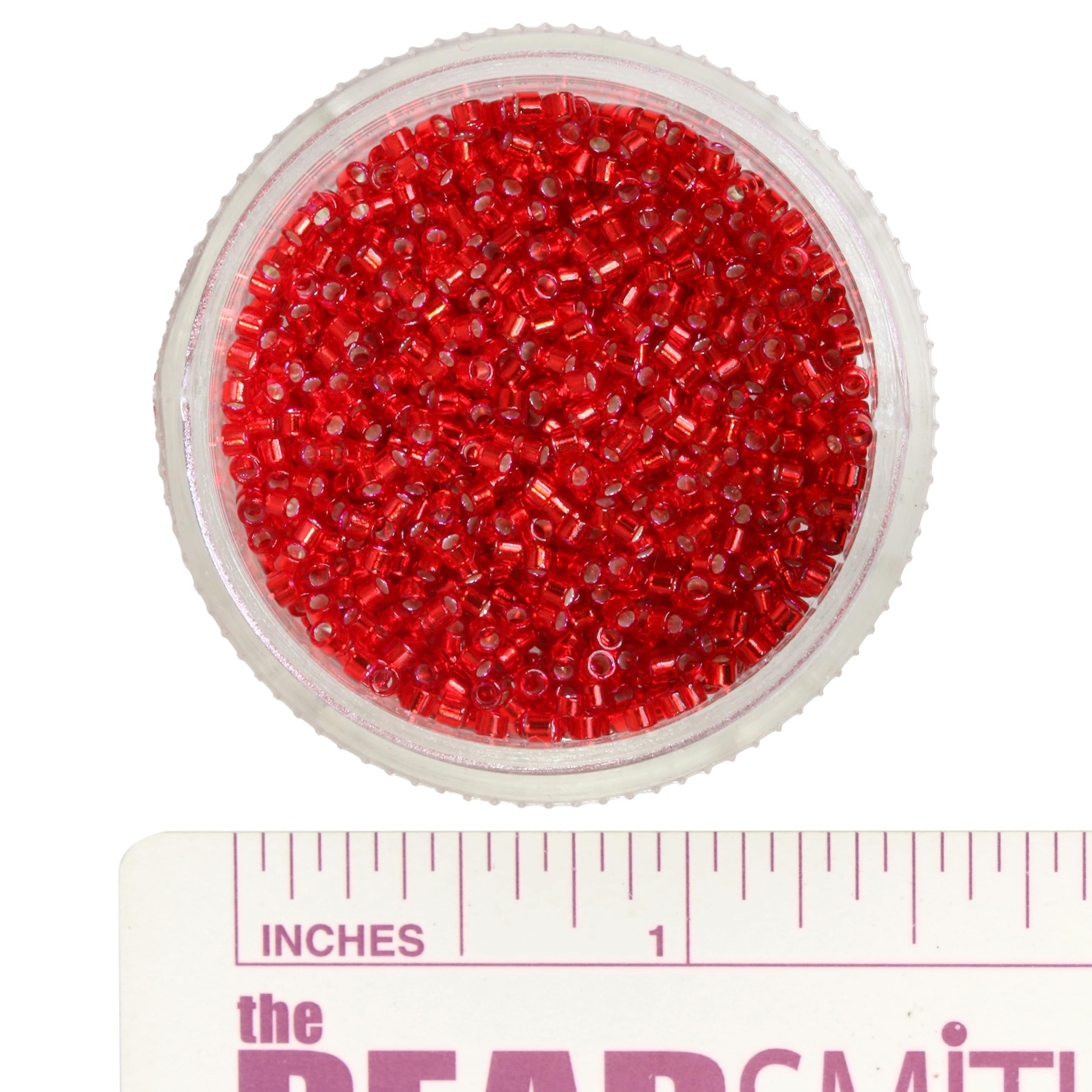 Miyuki Delica Beads Silver Lined Red - High-Quality Japanese Seed Beads for Jewelry Making, DIY Crafts, and Beading Projects | Perfect for Bracelets, Necklaces, and Home Decor