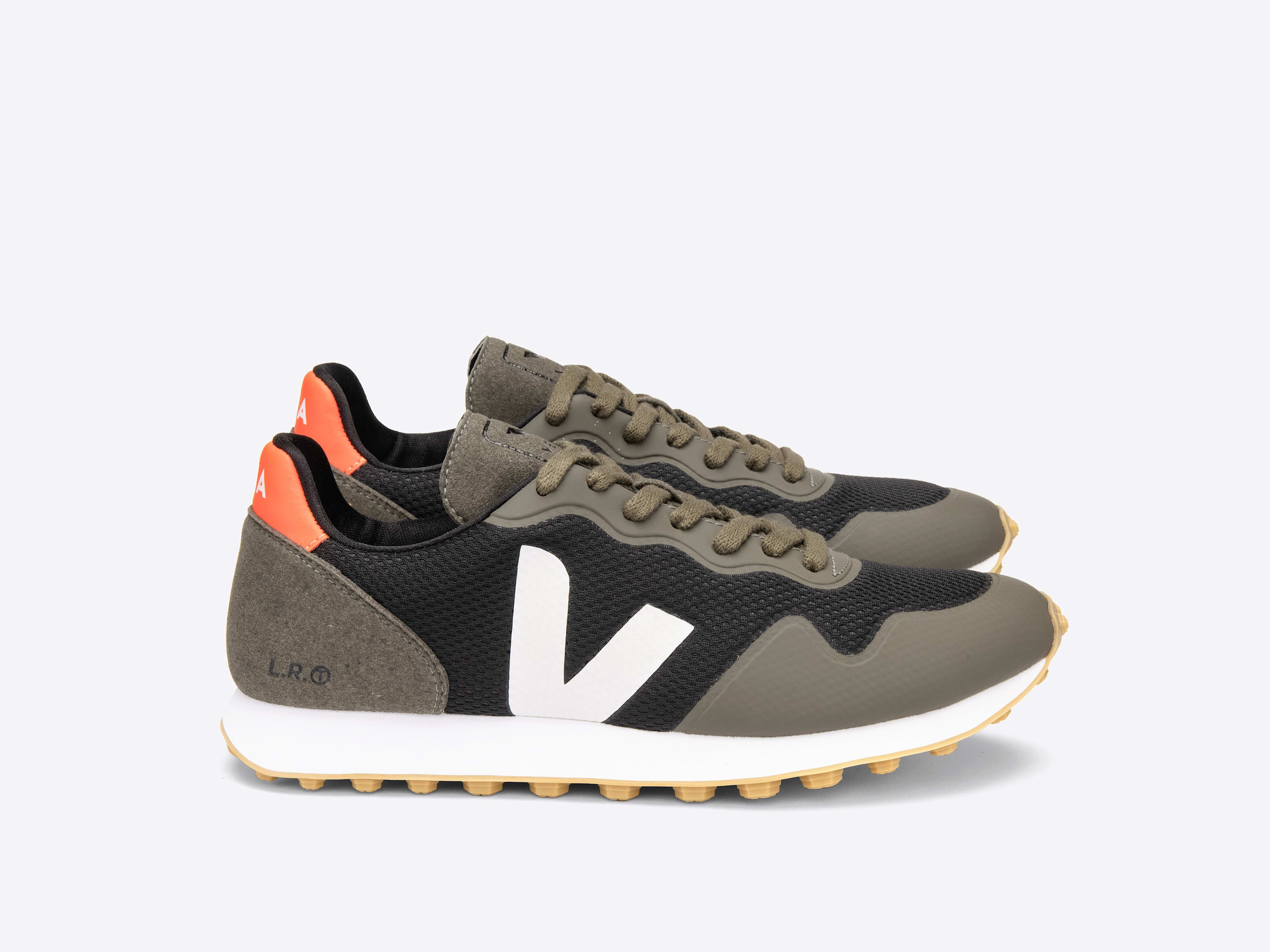 Veja Kaki Black Sustainable Sneakers - Eco-Friendly Vegan Leather Shoes for Men & Women | Perfect for Casual Wear, Work & Outdoor Activities
