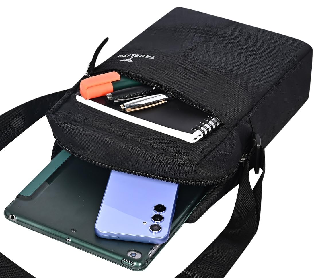 TABELITO Waterproof Crossbody Bag for Men & Women - Adjustable Shoulder Strap, Travel & Everyday Use - Fits Tablet, Phone, Wallet, Passport, Cash & Cards | Perfect for Commuting, Shopping & Travel Adventures