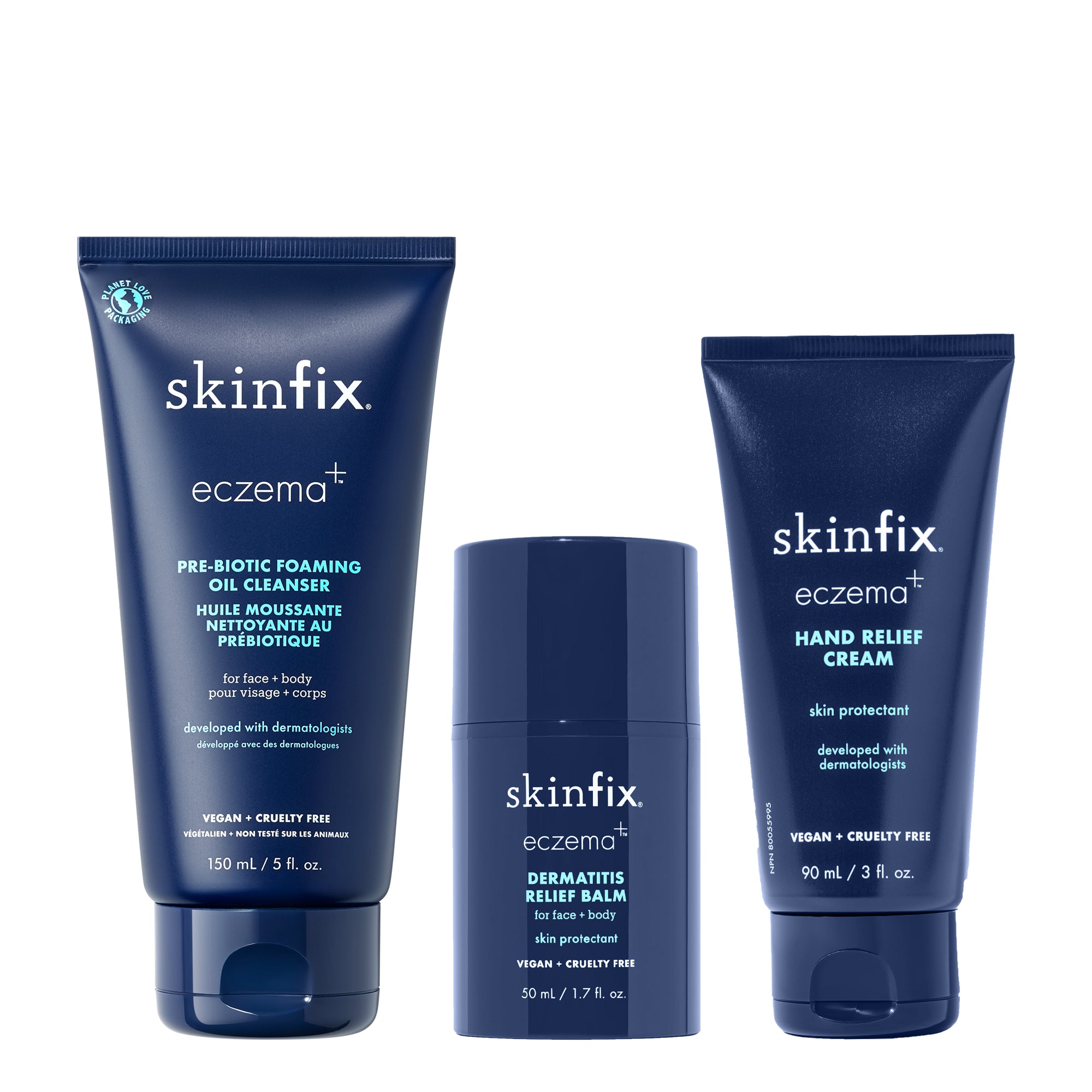 Dr. Lio's Eczema Relief Skin Rescue Trio - Soothing Cream, Balm & Wash for Dry, Itchy Skin - Perfect for Daily Eczema Care & Sensitive Skin Relief