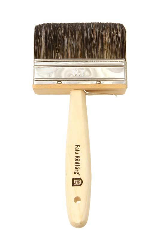Premium Falu Red Paint Brush - 120mm x 40mm Facade Brush for Exterior Wood Painting - Perfect for Swedish-Style Homes, Barns & Outdoor Wooden Structures