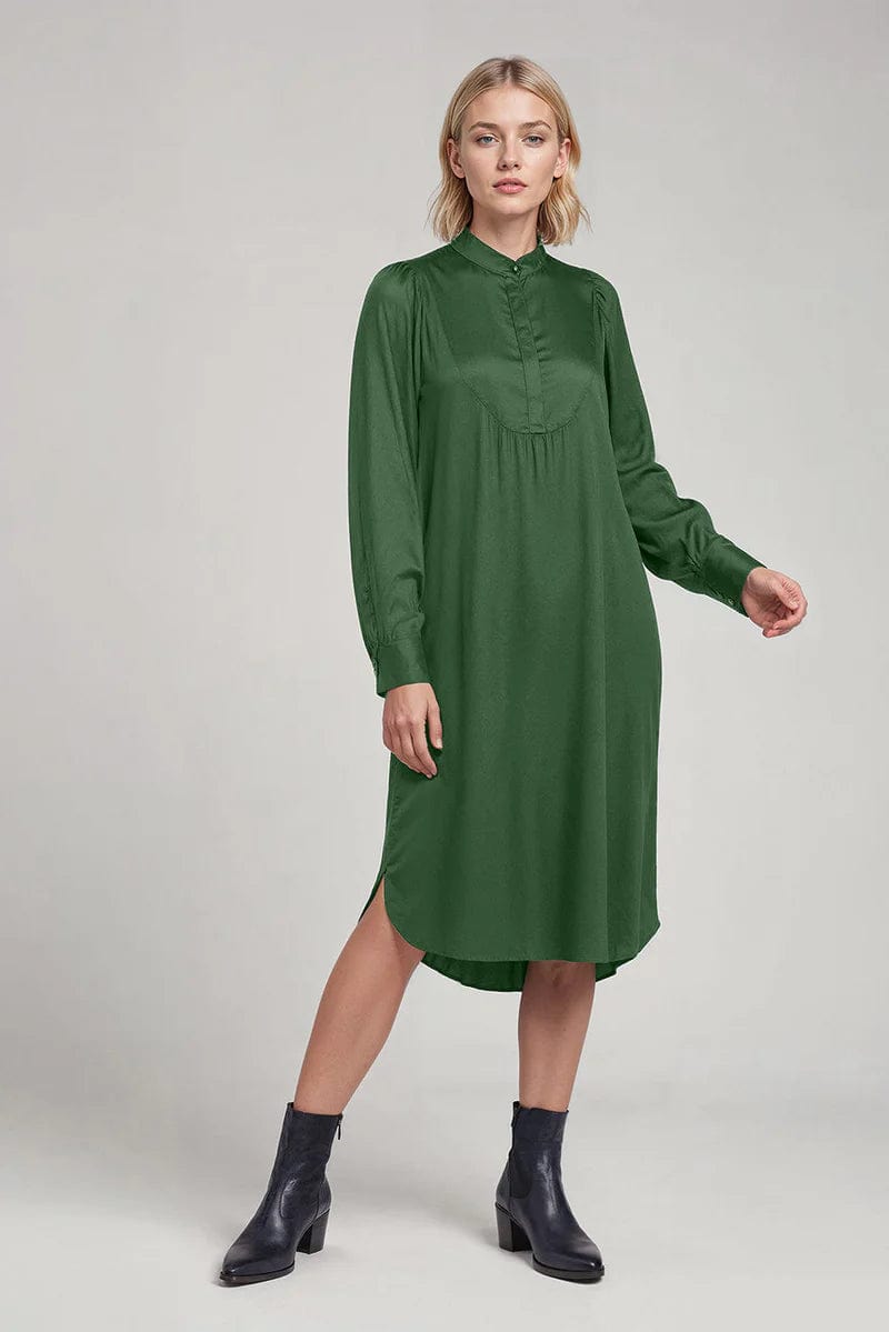 Christine Women's Satin TENCEL™ Dress - Elegant & Comfortable Midi Dress in Multiple Colors | Perfect for Office Wear, Cocktail Parties & Special Occasions