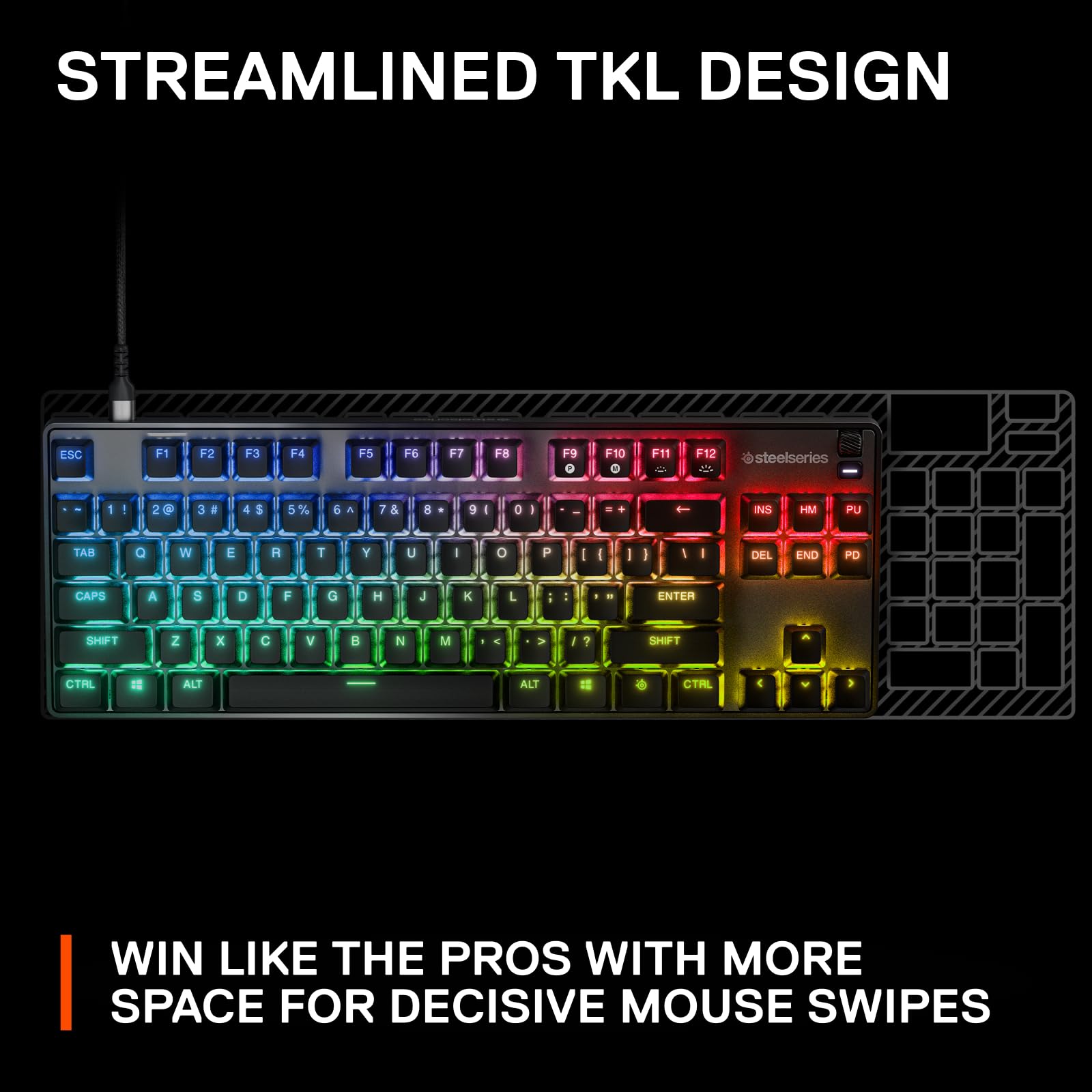 SteelSeries Apex 9 TKL Mechanical Gaming Keyboard - Hot-Swappable Optical Switches, RGB Backlit, Aluminum Frame, PBT Keycaps - Perfect for Esports, Streaming & Office Work