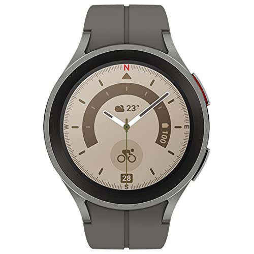 Samsung Galaxy Watch5 Pro 45mm R920N GPS Smartwatch (Renewed) - Fitness Tracker, Heart Rate Monitor, Sleep Tracking for Android & iOS - Perfect for Running, Swimming & Outdoor Activities