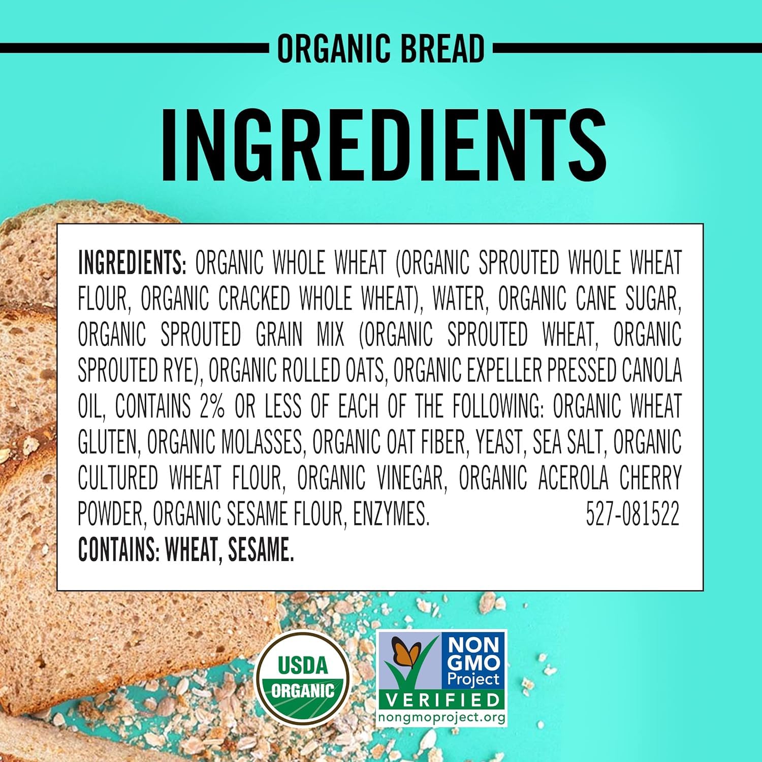 2 Pack Dave's Killer Bread Organic Sprouted Whole Grain Thin-Sliced Bread - 20.5 oz Loaves, 70 Calories per Slice | Healthy Breakfast & Sandwich Making for Weight Management