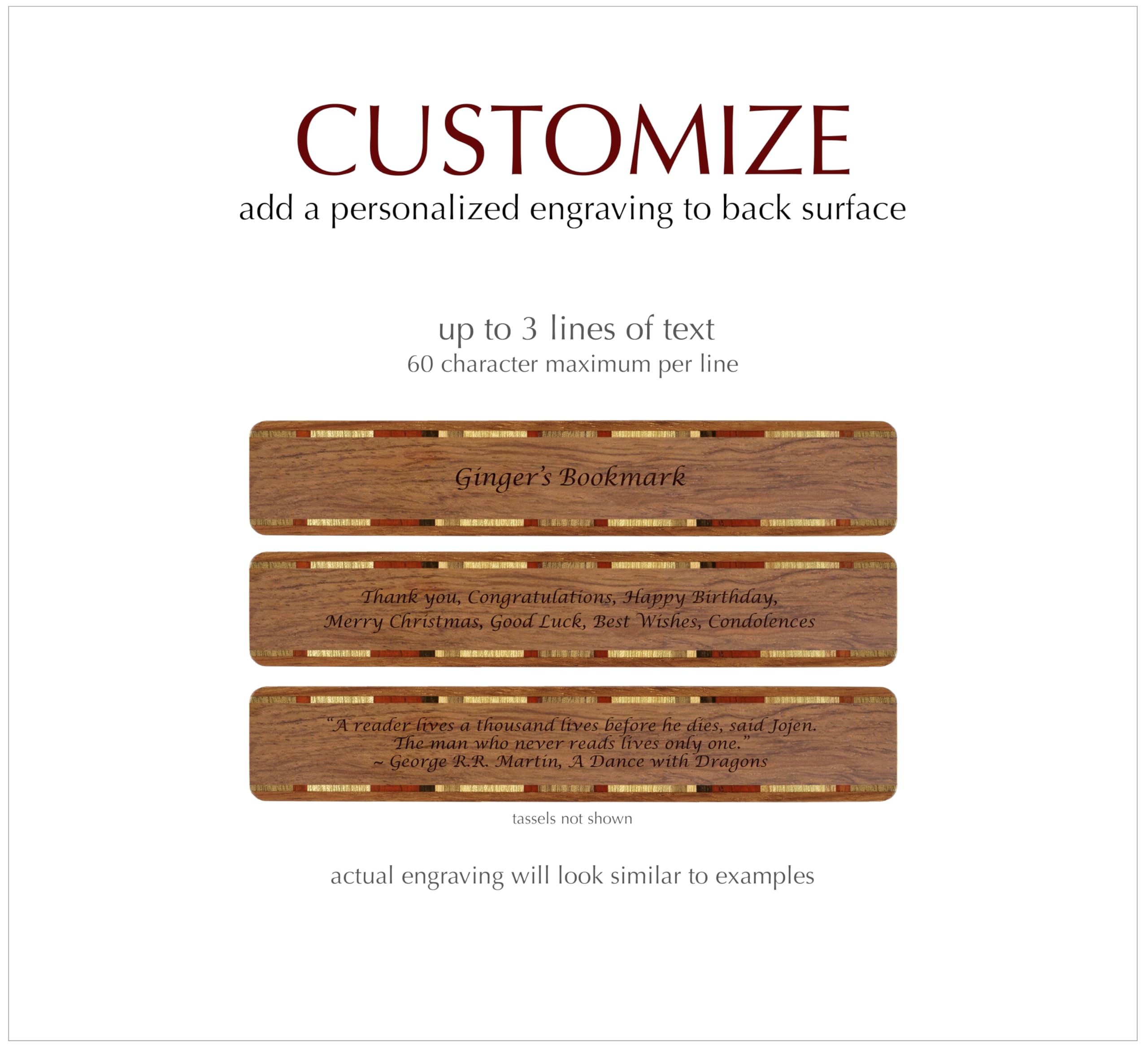 Personalized Swallows Soaring Engraved Wooden Bookmark - Handmade in USA - Custom Name Gift for Book Lovers - Perfect for Reading, Book Club Gifts & Literary Presents