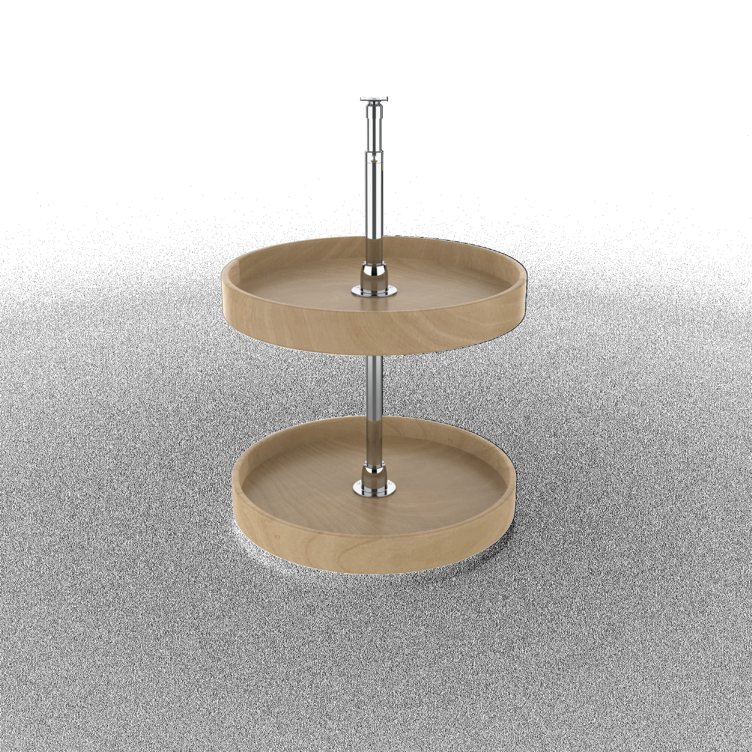 Natural Wood 2-Tier Lazy Susan Turntable for Kitchen Corner Cabinets - 360° Rotating Spice Rack Organizer for Pantry, Spices, Condiments & Baking Supplies (Perfect for Small Spaces & Hard-to-Reach Areas)