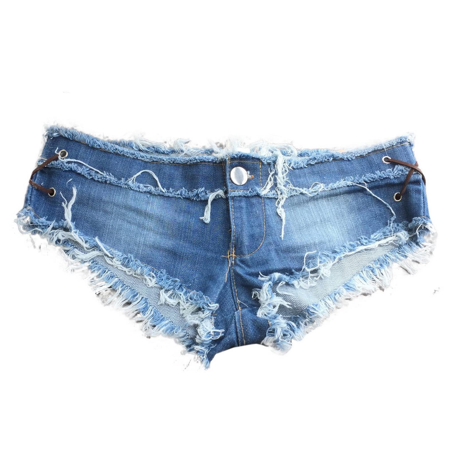 Faringoto Women's Low Rise Denim Shorts - Stretchy Mini Hot Pants for Summer, Casual Wear & Night Out | Perfect for Beach, Club, and Street Style Fashion