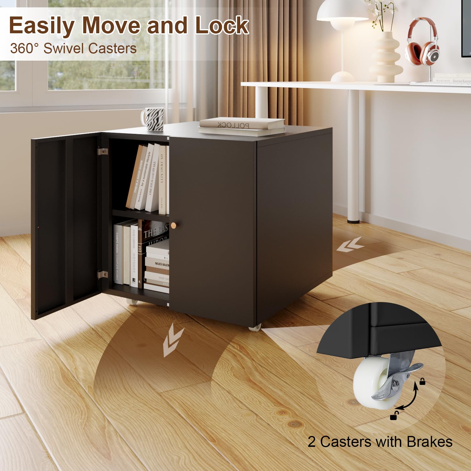 Heavy Duty 3D Printer Stand with Storage Shelves & Wheels - Large Metal Printer Table for Home Office & Workplace - Organize Fax Machine, Printer & Supplies - Perfect for Small Spaces & Workspaces