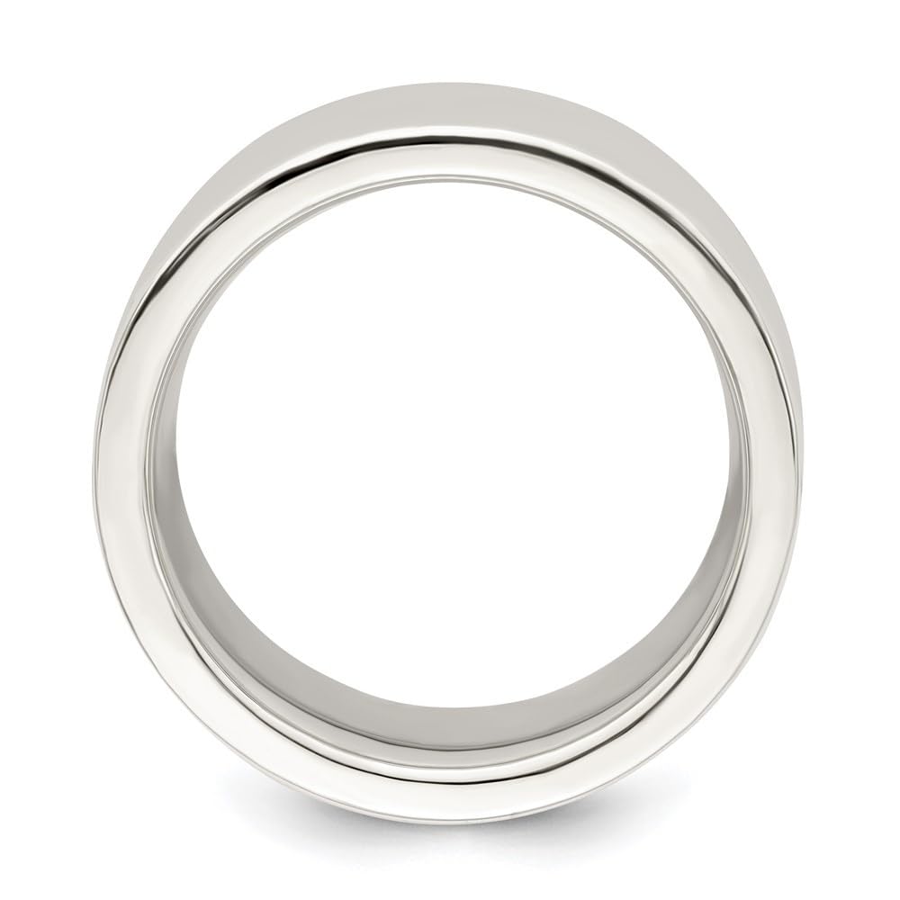 Diamond2Deal 10mm 925 Sterling Silver Wedding Band Ring for Men & Women - Perfect for Engagement, Anniversary, and Everyday Wear