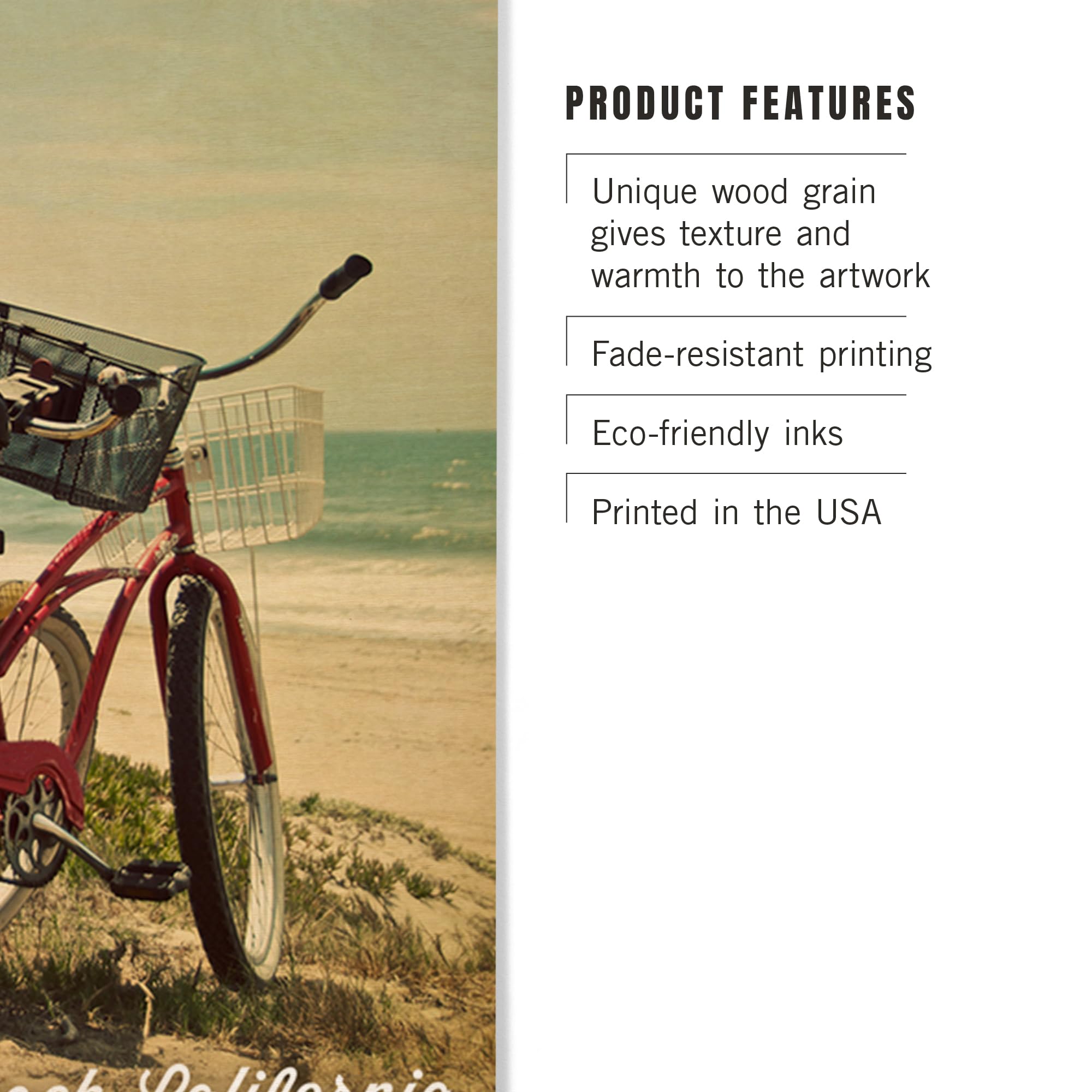 Premium 12x18 Inch Wood Wall Sign - 'Life is a Beautiful Ride' Huntington Beach California Decor | Ready to Hang Beach Cruiser Art for Home, Office, or Coastal Living Spaces