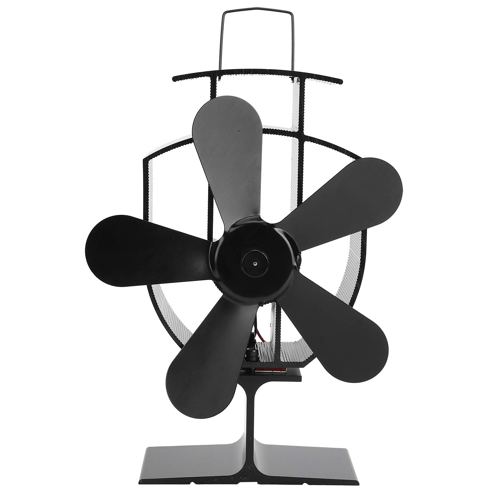 5-Blade Silent Heat Powered Fireplace Fan - Efficient Heat Distribution & Circulation for Wood Stoves, Log Burners & Fireplaces - Perfect for Home Heating & Energy Savings