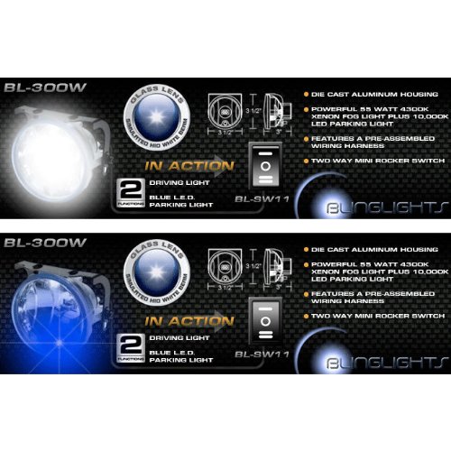 Xenon Halogen Fog Lamps Driving Lights Kit for 2012-2020 Mitsubishi Mirage - High Performance Car Lighting for Night Driving & Off-Road Adventures