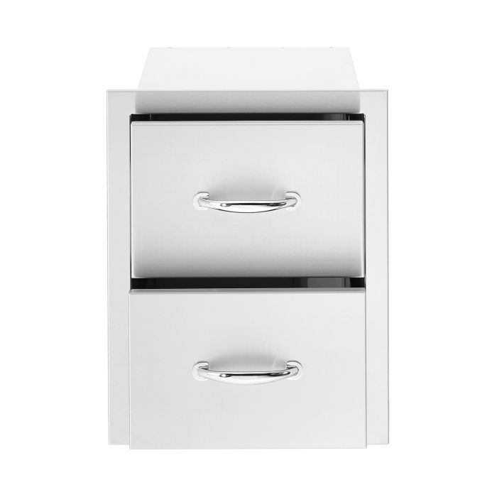 Summerset 17 Double Drawer SSDR2 17 - Premium Stainless Steel Kitchen Storage Solution for Spices, Utensils & Small Appliances | Perfect for Home, Restaurant & Office Organization