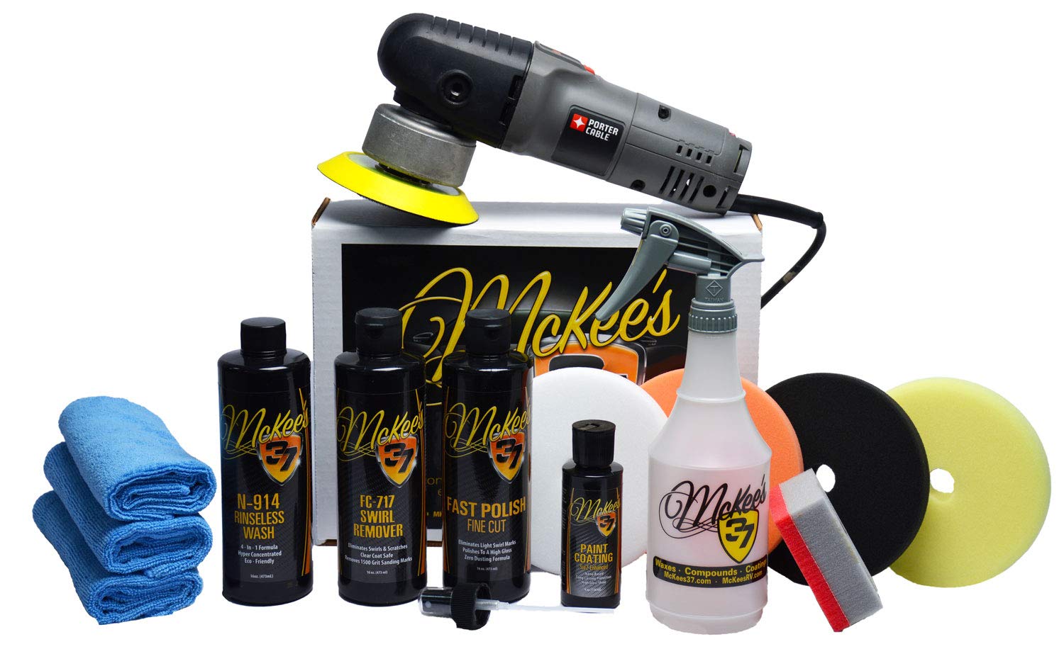 McKee's 37 Porter Cable 7424XP Ceramic Coating Kit - Professional Car Paint Protection & Detailing Supplies for Long-Lasting Shine | Perfect for Auto Enthusiasts & DIY Detailing Projects