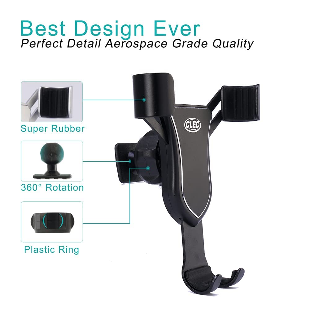 Universal Car Phone Holder for Toyota RAV4 2019-2023 Models (Excluding Hybrid LE/XLE) - Big Phone Friendly Gravity Phone Stand - Air Vent & Dashboard Mount Compatible with 4-7 Inch Smartphones - Perfect for GPS Navigation & Hands-Free Driving