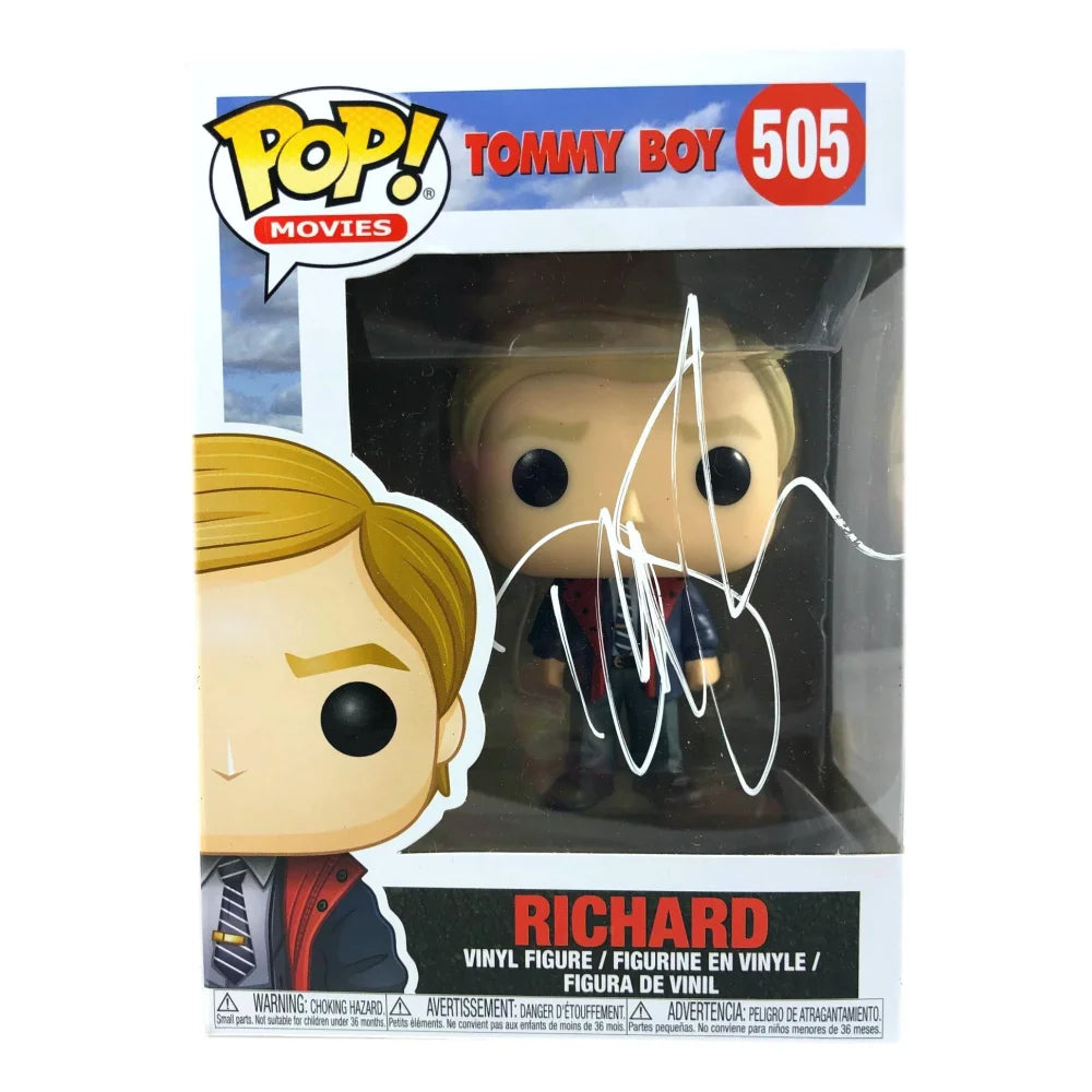 David Spade Autographed Funko Pop #505 - JSA Certified (Tommy Boy & Richard Signed) - Limited Edition Collectible for Movie Fans & Pop Culture Enthusiasts - Perfect for Display, Gifts, and Memorabilia Collections