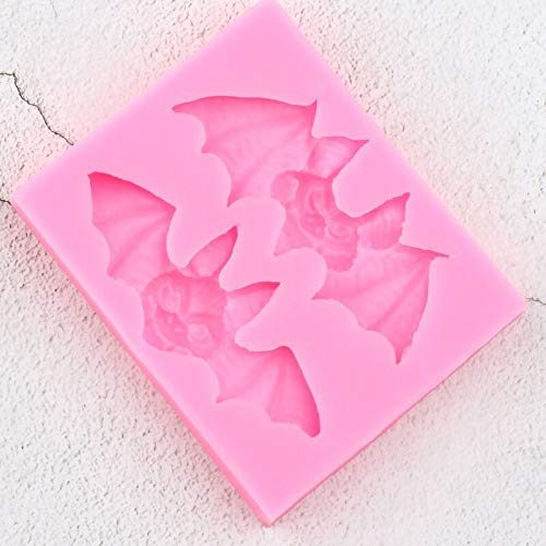 3D Halloween Bat Silicone Mold for DIY Soap, Chocolate, Candy, Fondant - Perfect for Cake Decorating, Ice Cream Toppers, Jelly Shots & Dessert Making (1pc)