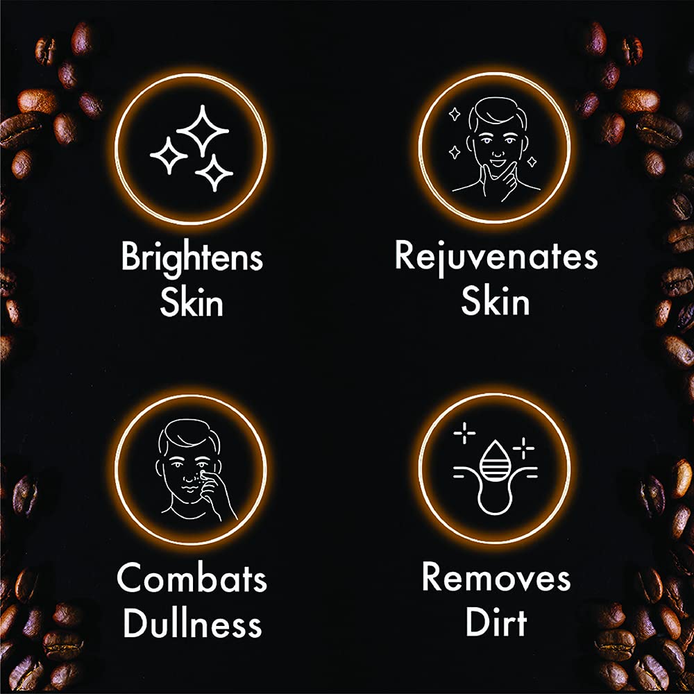 Pond's Men Energy Bright Anti-Dullness Face Wash with Coffee Bean - 50g | Deep Cleansing & Brightening Facial Cleanser for Men | Perfect for Morning Routine & Post-Workout Refreshment