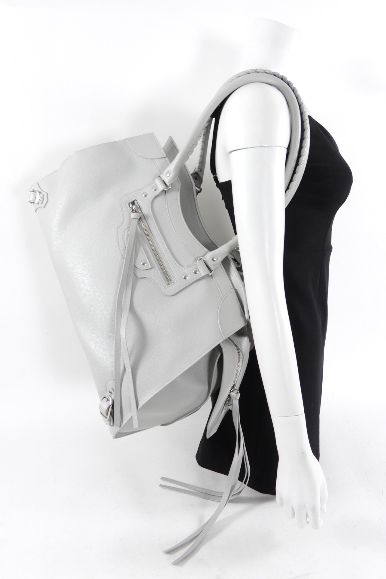 Balenciaga Large Dove Grey Leather Neo Classic City Travel Bag - Stylish & Spacious Carry-On for Women, Perfect for Work, Travel & Everyday Use
