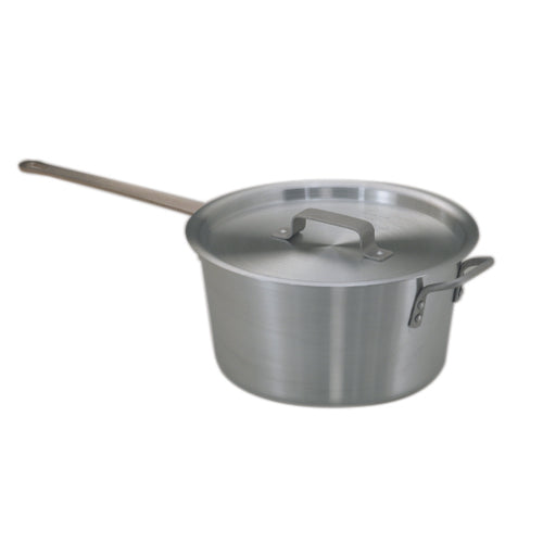 Premium 4.5 qt Aluminum Tapered Sauce Pan - Culinary Essentials 859188 - Perfect for Cooking, Simmering & Serving Soups, Sauces & Stews in Professional & Home Kitchens